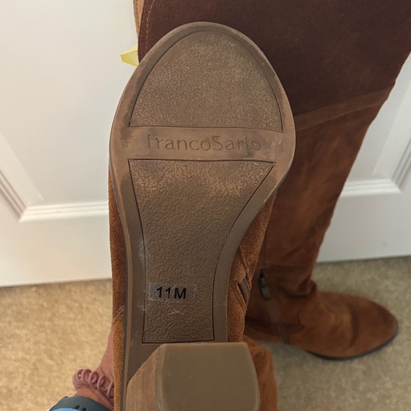 Franco Sarto Tan Suede Over the Knee Boots - Picture 2 of 4